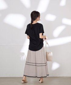 Tiaclasse クロシェ編み配色ニットスカート