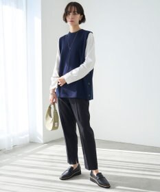 UNFILO 【洗える】サイドボタンニットベスト