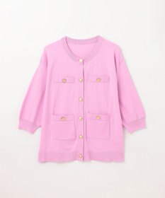 GRACE CONTINENTAL 配色ニットカーディガン