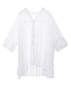 AMERICAN HOLIC 【接触冷感】Ｖネックシアー半袖ＢＩＧシャツ