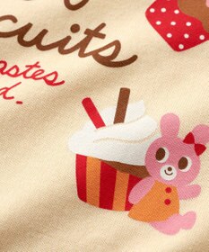 MIKI HOUSE HOT BISCUITS 【80-120cm】 カップケーキ柄 ミニ裏毛 ルームウェア上下セット