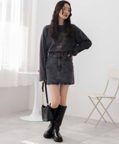 WEGO 台形デニムミニスカート