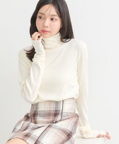 earth music&ecology リブタートルネックプルオーバー