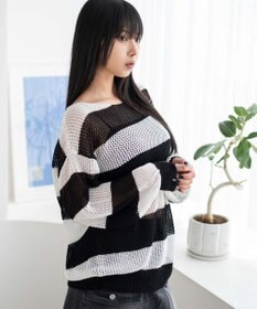 WEGO オフショルメッシュニット