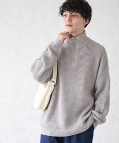 WEGO オーバーフィットハーフジッププルオーバー