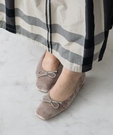 Bridget Birkin 【Bridget Birkin】ビジューリボンベロアパンプス