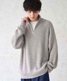 WEGO オーバーフィットハーフジッププルオーバー