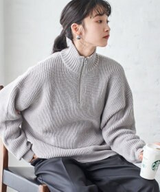 WEGO オーバーフィットハーフジッププルオーバー