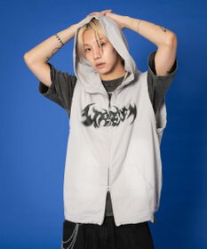 WEGO ノースリーブグラフィックZIPパーカー