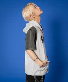 WEGO ノースリーブグラフィックZIPパーカー