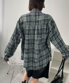 WEGO オーバーサイズチェックネルシャツ