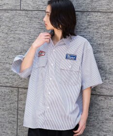 WEGO 【ユニセックス着用ITEM/MLサイズ展開】オックスフォードワッペンシャツ（SS）