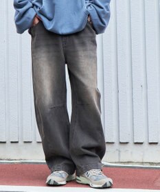 WEGO イージーバレルレッグデニムパンツ