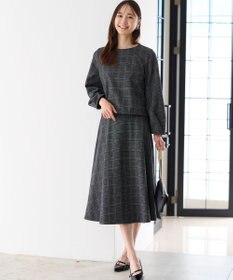 ANY SIS 【WEB・一部店舗限定】カットジャカード襟付き2WAY セットアップ