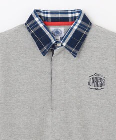 J.PRESS KIDS 【140-170cm】柄襟ラガー 長袖ポロシャツ