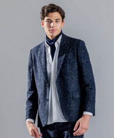 JOSEPH HOMME ROMA TWEED JERSEY JACKET