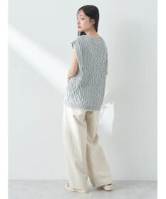 earth music&ecology クロッシェラインニットベスト