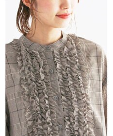 Te chichi チェックフリルブラウス