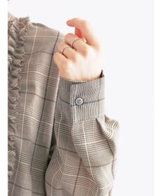 Te chichi チェックフリルブラウス