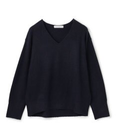 UNFILO ふわふわニット Vネック ダークネイビー