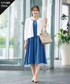 Tiaclasse L 【洗える】フェイクリボンポケット付きカーディガン