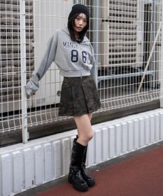 WEGO グラフィックショートZIPパーカー