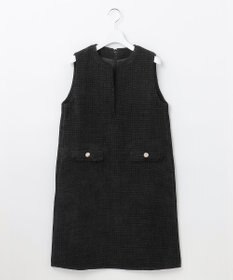 Feroux 【洗える】キーネックミディ ジャンスカ