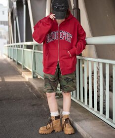 WEGO カレッジロゴビッグジップパーカー