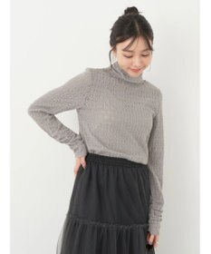 earth music&ecology 起毛レースハイネックインナー