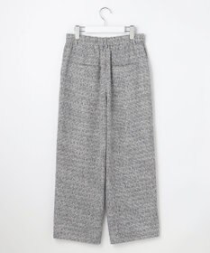 自由区 L 【17号サイズまで展開・カタログ掲載】ライトミックスツィードワイド パンツ
