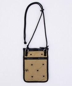 LeSportsac CROSSBODY PHONE BAG/モカブラックハートエンブロイダリー