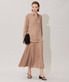 ICB 【洗える】 ルゼブフィブリルサテン シャツ