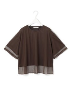 ICB 【接触冷感・UVケア・速乾・洗える】 チュールレイヤード カットソー