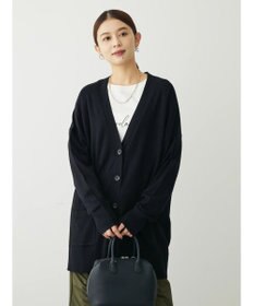 Green Parks もちやわ　Ｖネックミディ丈ニットカーディガン