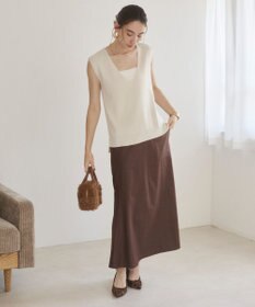 WEGO 【ANGIE VINTAGE】レザーライクシャツ＆スカートセットアップ