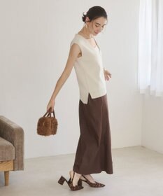 WEGO 【ANGIE VINTAGE】レザーライクシャツ＆スカートセットアップ