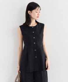 YECCA VECCA 刺繍ペプラムジレ