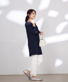 Tiaclasse 【洗える】グログランリボン付きフリル袖チュニック