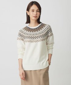 J.PRESS LADIES FAIR ISLE ラウンドネック ニット