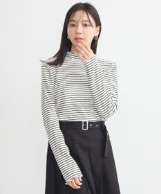 earth music&ecology ランダムチェーンリブハイネックプルオーバー