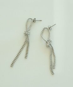 YECCA VECCA ノットボールチェーンピアス