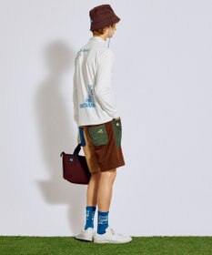 PW CIRCULUS 【吸水速乾 / UV遮蔽率99.5% UVカット / ストレッチ】【MEN】ハーフジップロングスリーブモックT ゴルフ