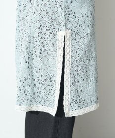 earth music&ecology 花柄プリントボーラー刺繍ミニキャミドレス