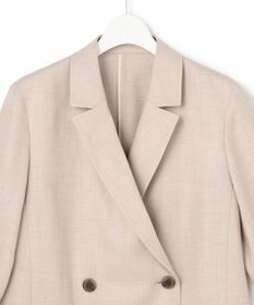 23区 【先行予約】リネンライクグロッシー ハーフスリーブ ダブル ジャケット