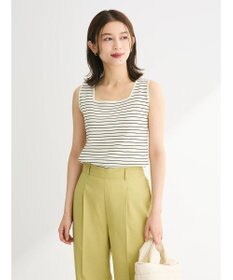 Green Parks ノースリーブスクエアニットプルオーバー