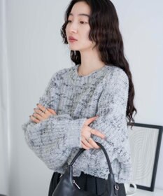 WEGO ミックスブークレ2WAYカーディガン