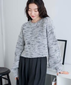 WEGO ミックスブークレ2WAYカーディガン