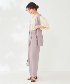 ANY SIS 【セットアップ対応】リネンライク ワイドパンツ