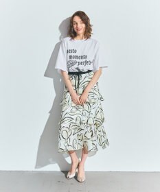 GRACE CONTINENTAL プリントレイヤードスカート