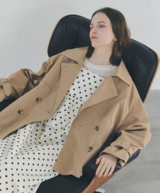 YECCA VECCA レースMIXショートトレンチコート